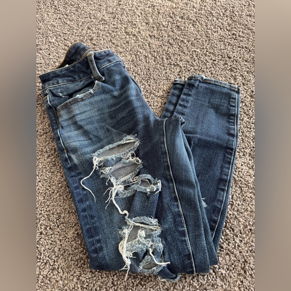 American Eagle Outfitters Super Stretch Denim Jegging Size 6 X-Short Preowned - Picture 7 of 10